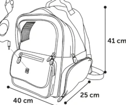 Sac à dos coloris bleu Flamingo Wiro - 40 x 25 x 41 cm