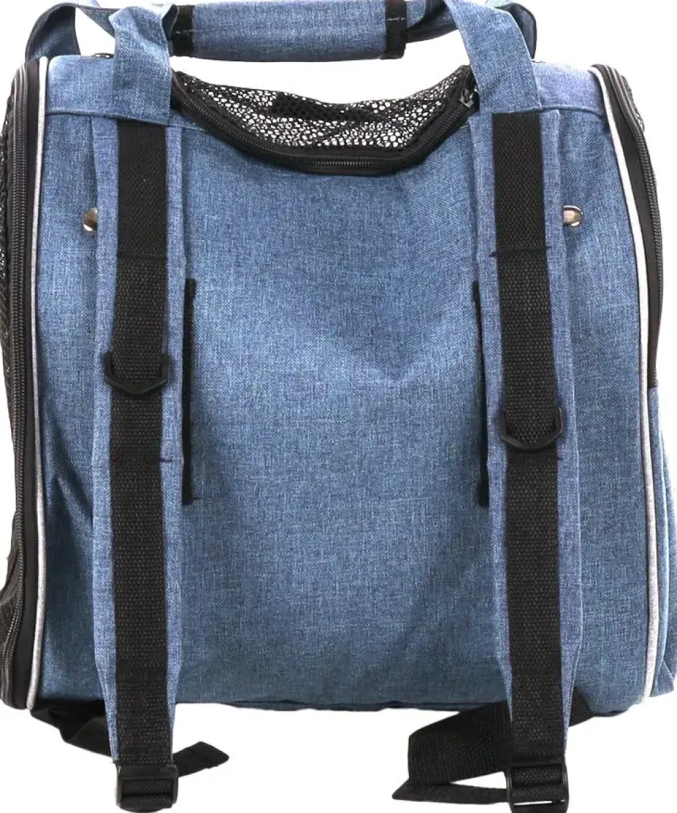 Sac à dos de transport pour animal de compagnie coloris bleu Lene - 36 x 32 x 32 cm