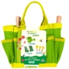 Sac en tissu vert avec ensemble de jardinage pour enfant - les 6 pièces
