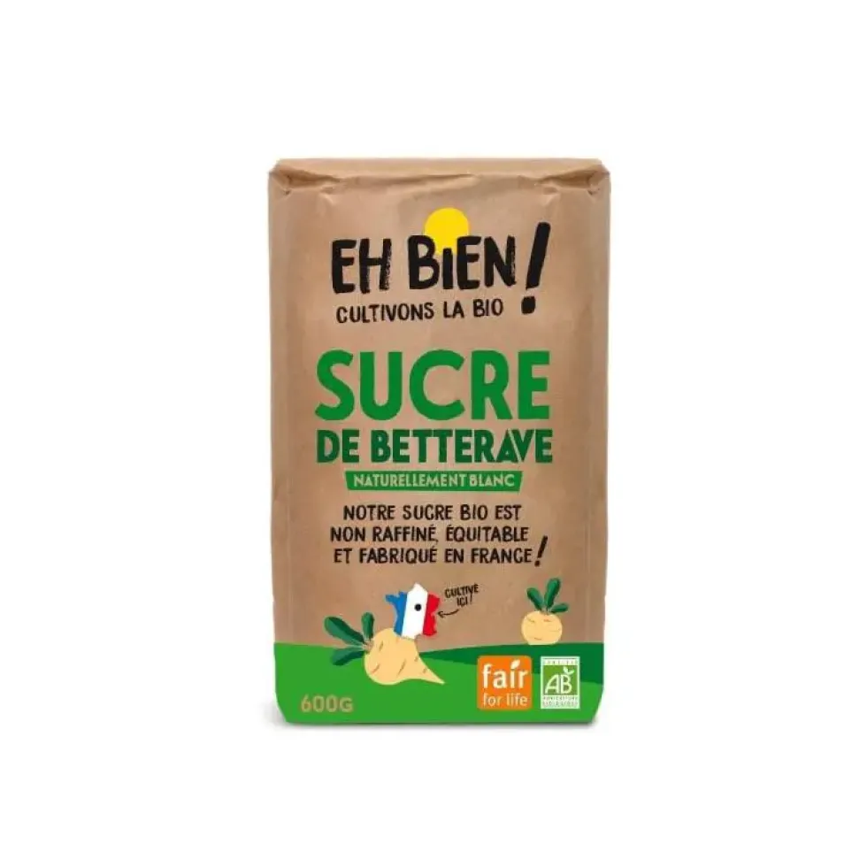 Sachet de sucre de betterave Eh bien cultivons la bio ! - 600 g