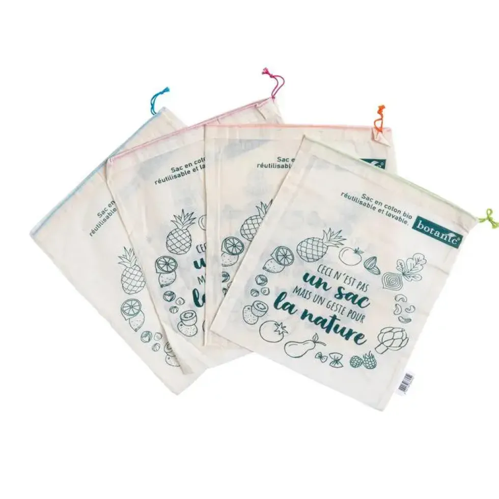 Sac à vrac taille L botanic® en coton bio