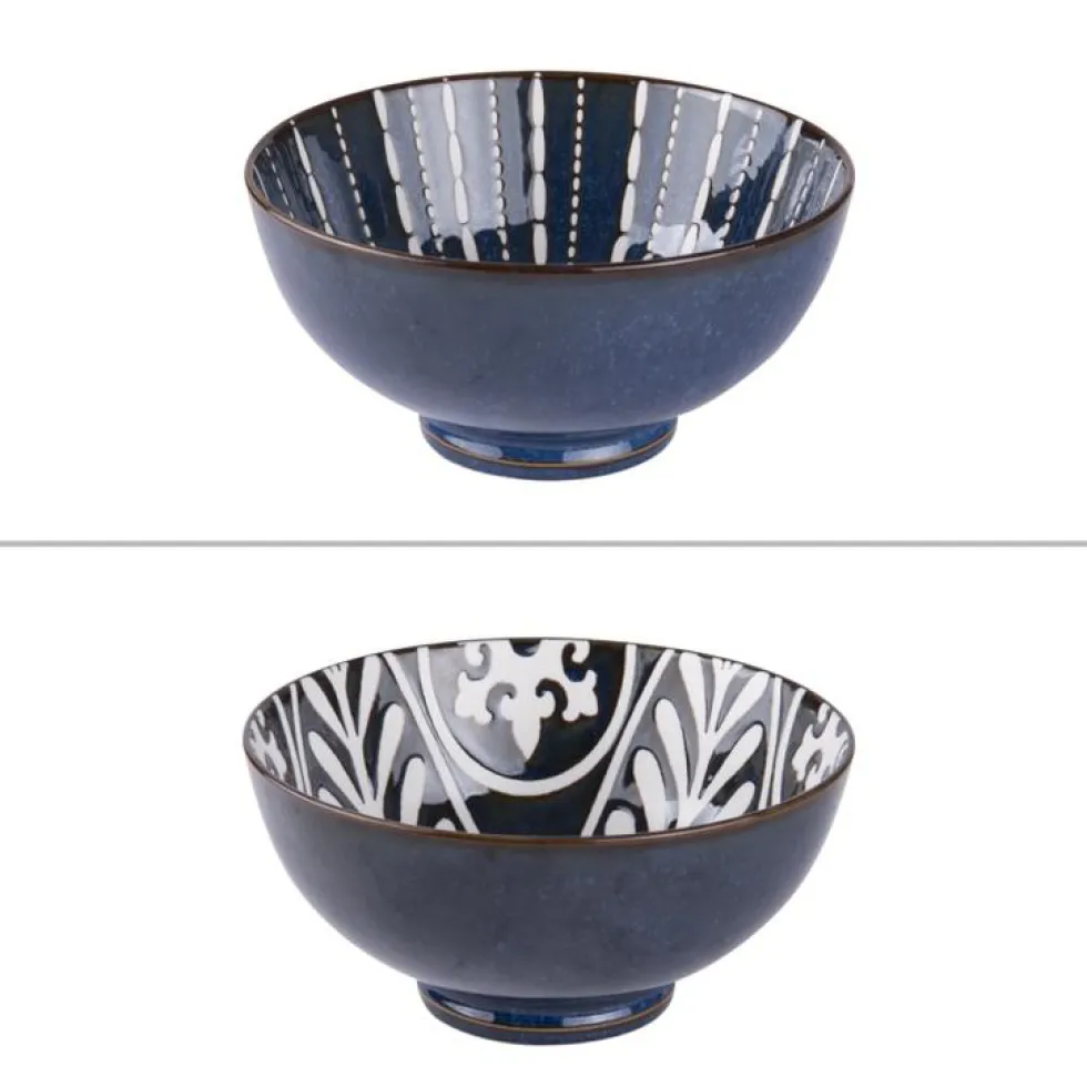 Saladier Makaha coloris bleu en porcelaine - Ø 20 cm