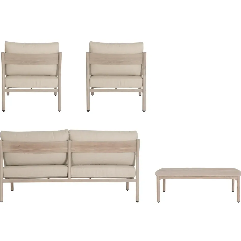 Salon bas naturel en aluminium Bizzotto Sirius