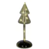 Sapin en verre vert avec micro LED blanc chaud fixe pour intérieur - Ø 9 x H 24 cm