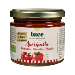 Sauce bio Apéripasta poivrons tomates ricotta Luce - 180 g