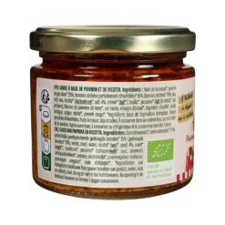 Sauce bio Apéripasta poivrons tomates ricotta Luce - 180 g
