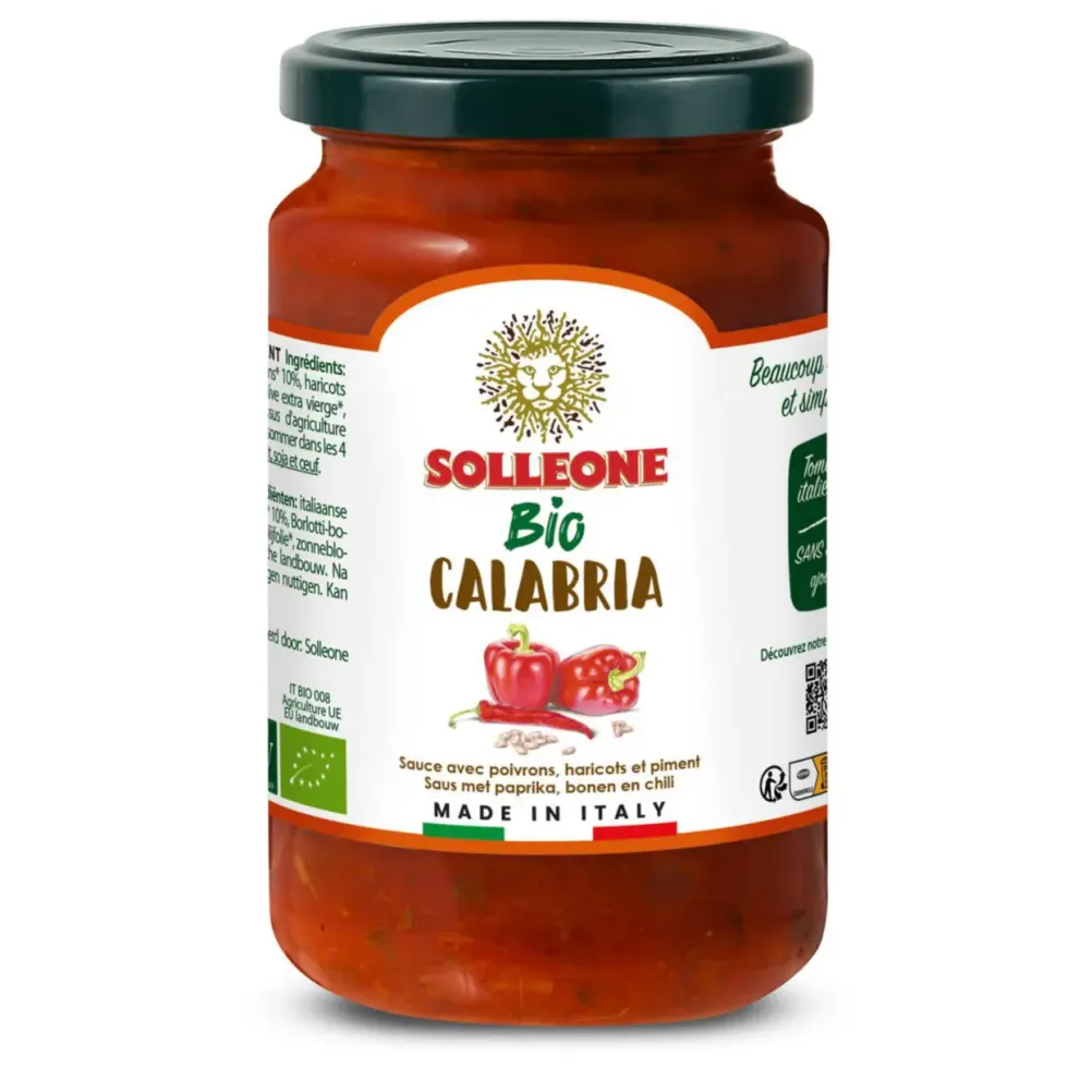 Sauce calabraise Solleone bio - 340 g