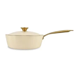 Sauteuse Menastyl Dahlia beige en aluminium recyclé - Ø 24 cm