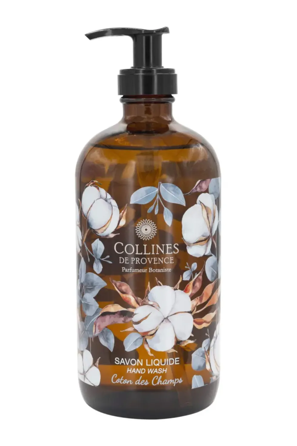Savon liquide en flacon pompe senteur Coton des Champs Collines de Provence – 470 ml