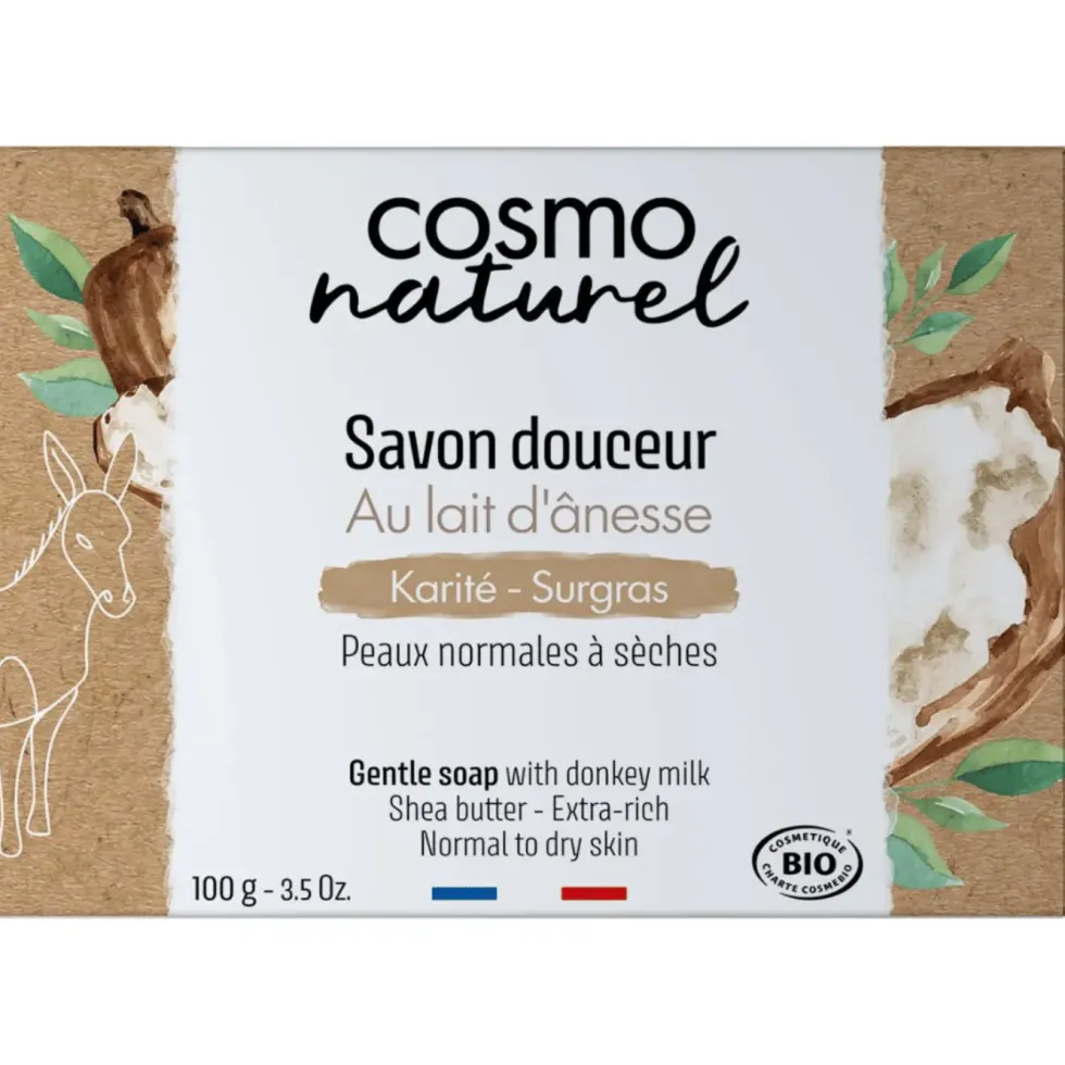 Savon Ânesse Karité sans parfum bio Étui 100 g beige