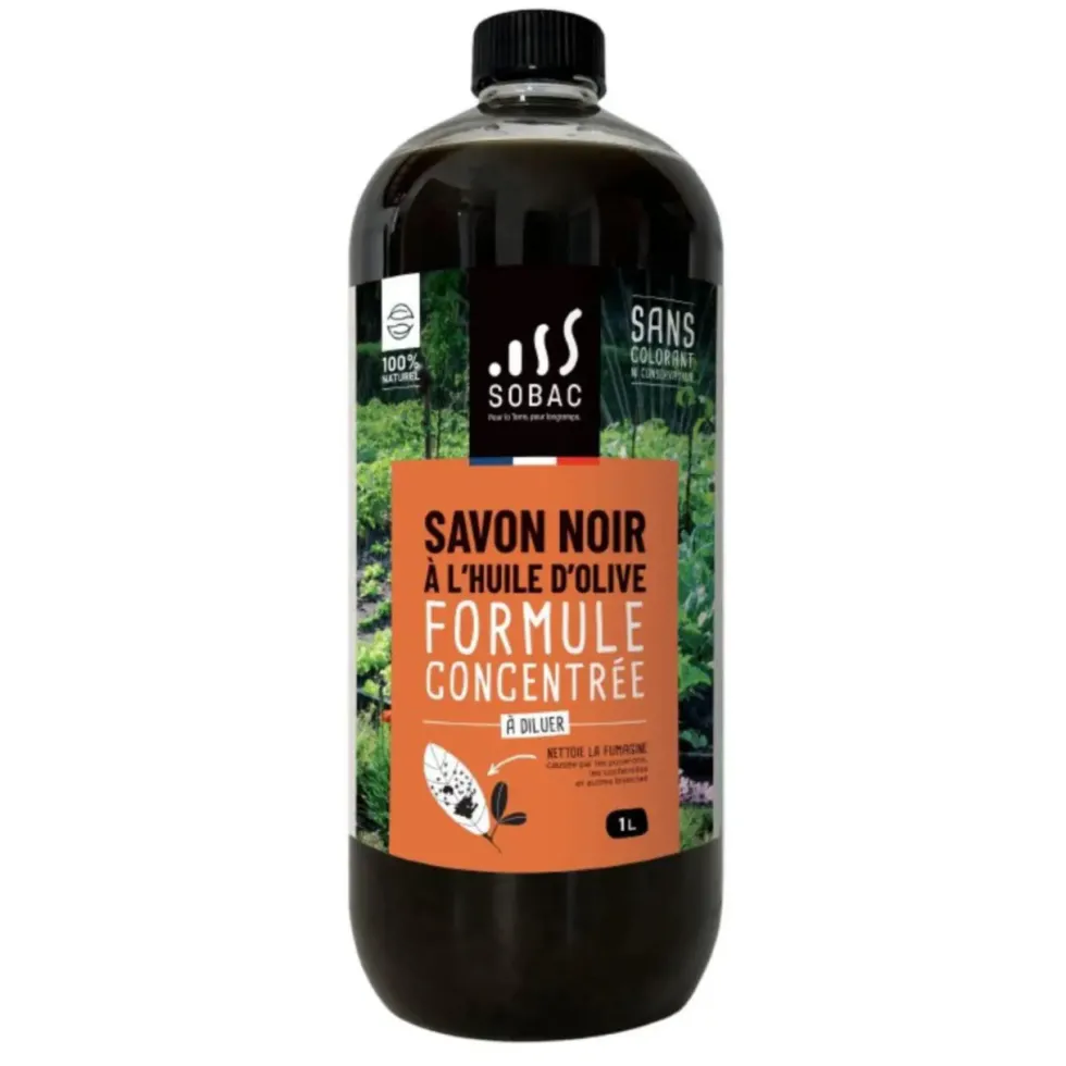 Savon noir à l'huile d'olive 100 % d'origine naturelle Sobac - 1 L