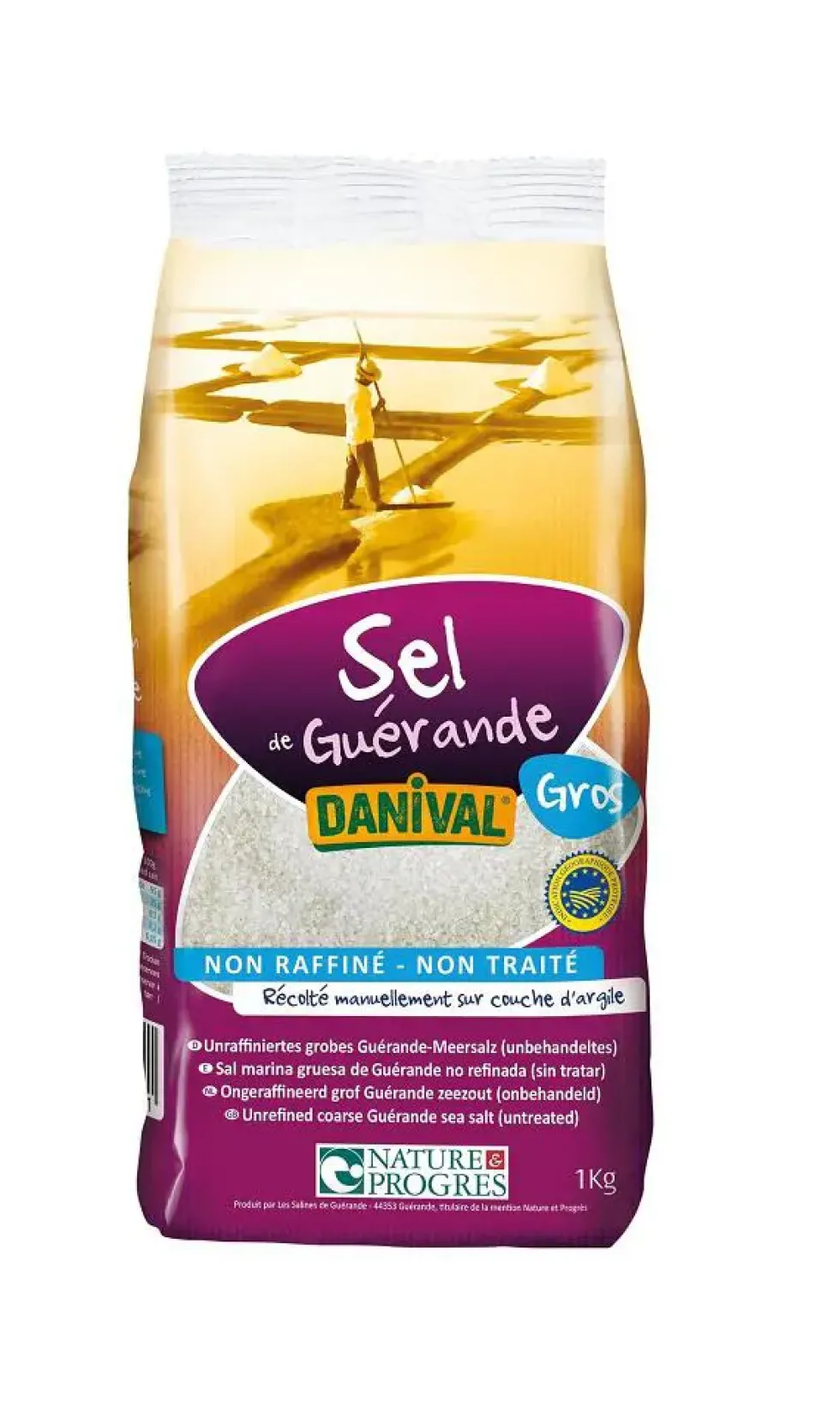 Sel gros de Guérande DANIVAL 1 kg