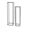 Sellette en aluminium noir irisé T2 - 30 x 30 x 120 cm