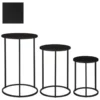 Sellette ronde en métal noir Quinty taille 2 - Ø 40 x H 40 cm