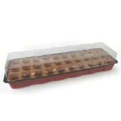 Serre avec plaque de culture biodégradable Nortene Growing Kit 30 pots - 5 x 5 cm