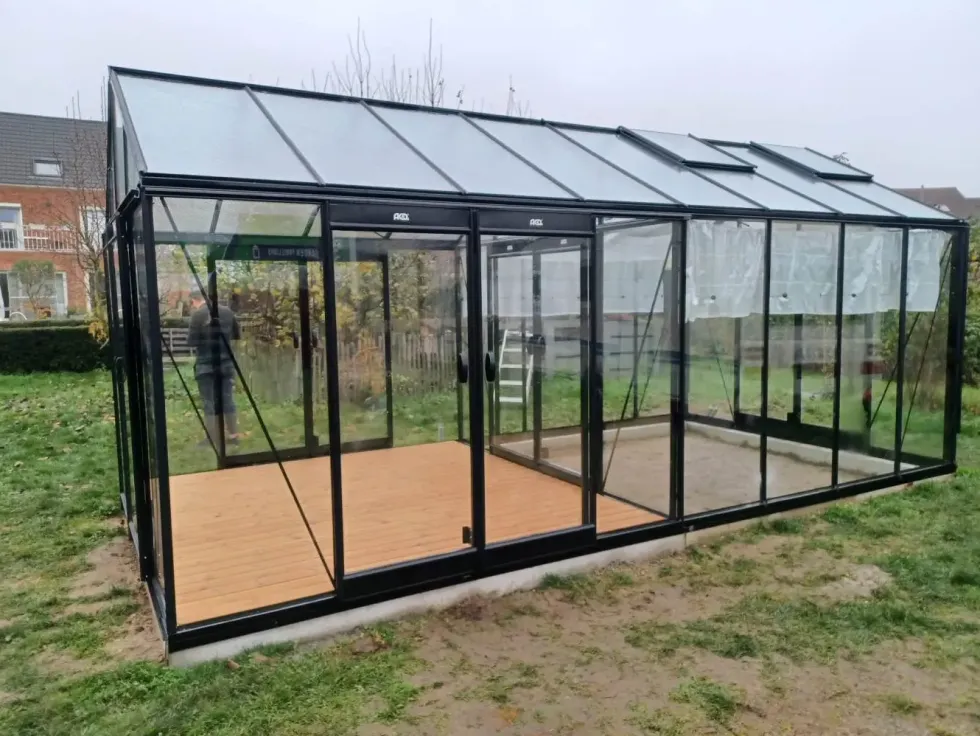 Serre de jardin R308H Blackline ACD coloris noir - 306 x 593 cm