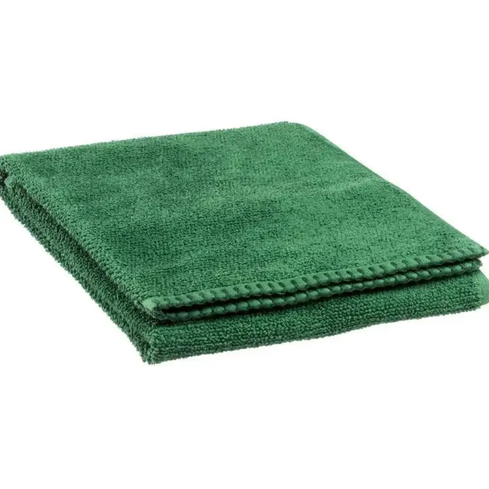Serviette de bain couleur épicéa Vivaraise Bora - 100 x 50 cm