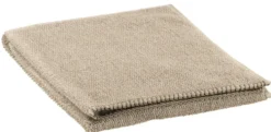 Serviette de toilette en coton coloris galet Vivaraise Bora - 100 x 50 cm