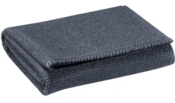 Serviette de toilette en coton coloris ombre Vivaraise Bora - 100 x 50 cm