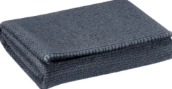 Serviette de toilette en coton coloris ombre Vivaraise Bora - 100 x 50 cm