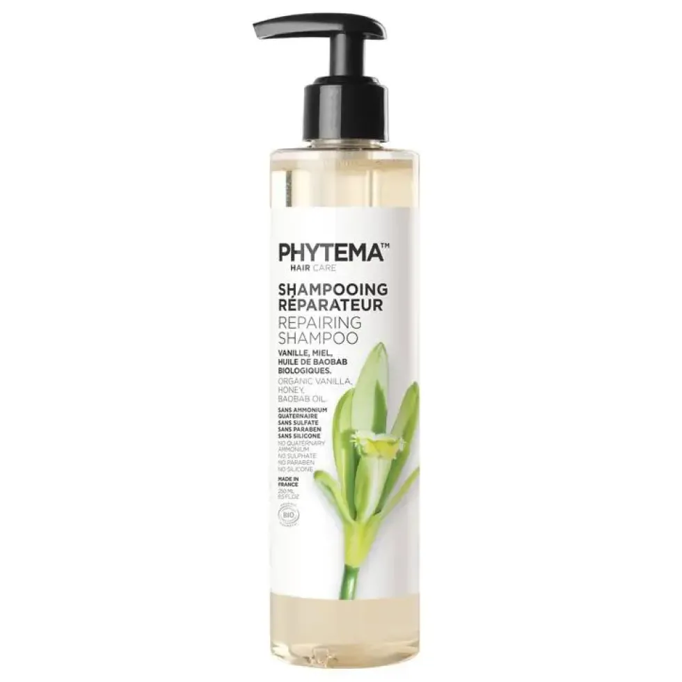 Shampoing Réparateur cheveux secs Flacon pompe 250 ml blanc