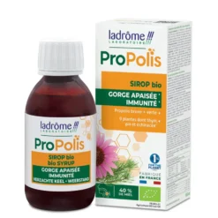 Sirop bio gorge apaisée et immunité à la propolis Ladrôme – 150 ml