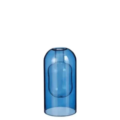 Soliflore coloris bleu en verre Arda - Ø 9 cm