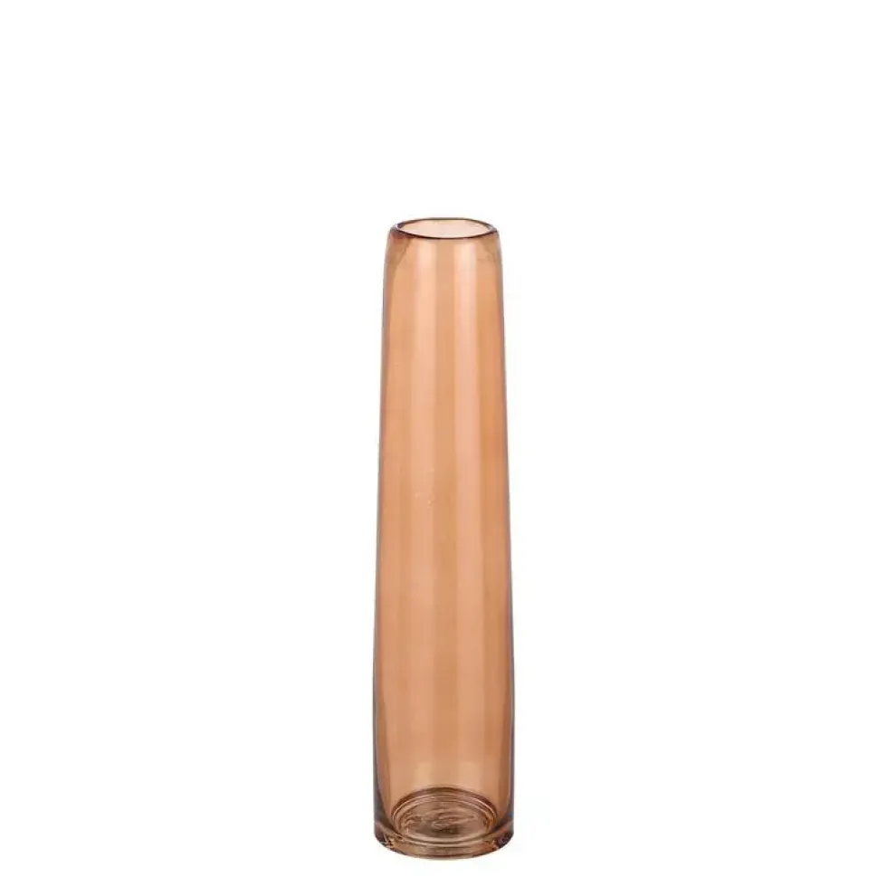 Soliflore en verre marron Xandra - Ø 7 x H 30,5 cm