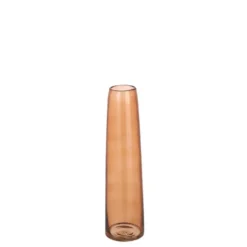 Soliflore Xandra coloris marron en verre - Ø 10 cm