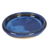 Soucoupe à bord en grès émaillé coloris aquableu Ø 37 x 7,3 cm