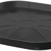 Soucoupe carrée en plastique recyclé anthracite Deroma Origin Anthracite - 24 x 24 x 2,25 cm