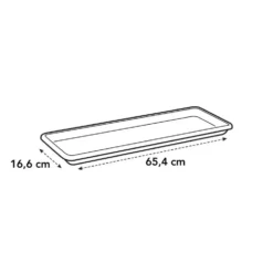 Soucoupe Elho Barcelona - Taille L - 65,6 x 16,8 x 2,7 cm Vert pistache