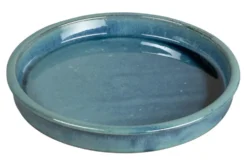 Soucoupe en grès émaillé bleu turquoise Passion for Pottery Shanghaï - Ø 35 cm