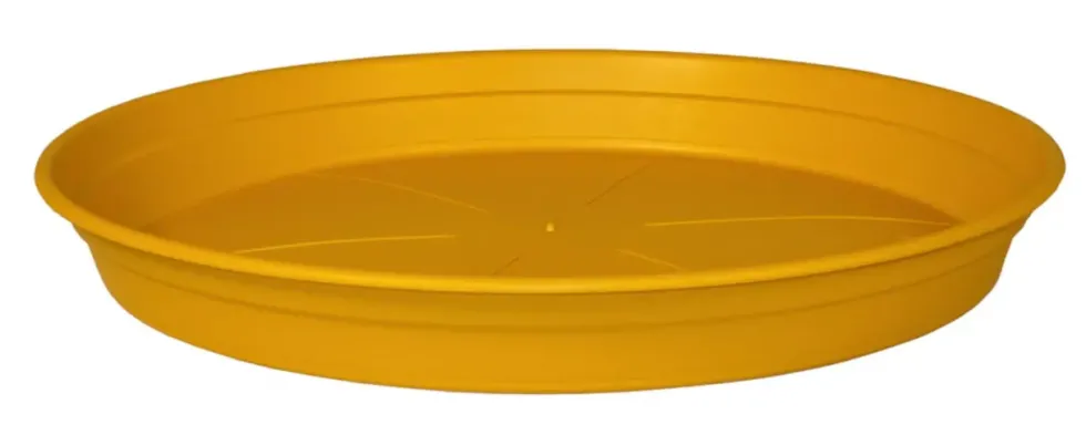Soucoupe en plastique recyclé jaune pollen Cocoripot - Ø 40 cm
