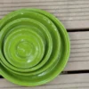 Soucoupe en terre cuite émaillée vert Forêt Les Poteries d’Albi - Ø 33 cm