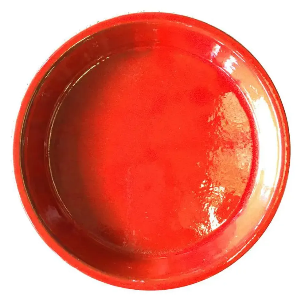 Soucoupe Les Poteries d'Albi coloris coquelicot - Ø 26 cm