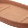 Soucoupe ovale moderne en terre cuite claire Anticomestiere - 55 x 27 cm