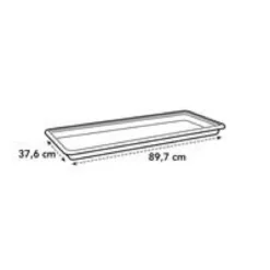Soucoupe rectangulaire en plastique recyclé living noir Elho - 100 x 38 cm