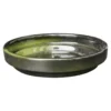 Soucoupe ronde en métal recyclé coloris vert algue vif Upcycle Conique - Ø 15 x H 3 cm