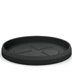 Soucoupe ronde en plastique coloris anthracite Veca Tyle - Ø 53 cm