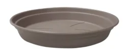 Soucoupe ronde en plastique recyclé taupe Cocoripot - Ø 27 cm