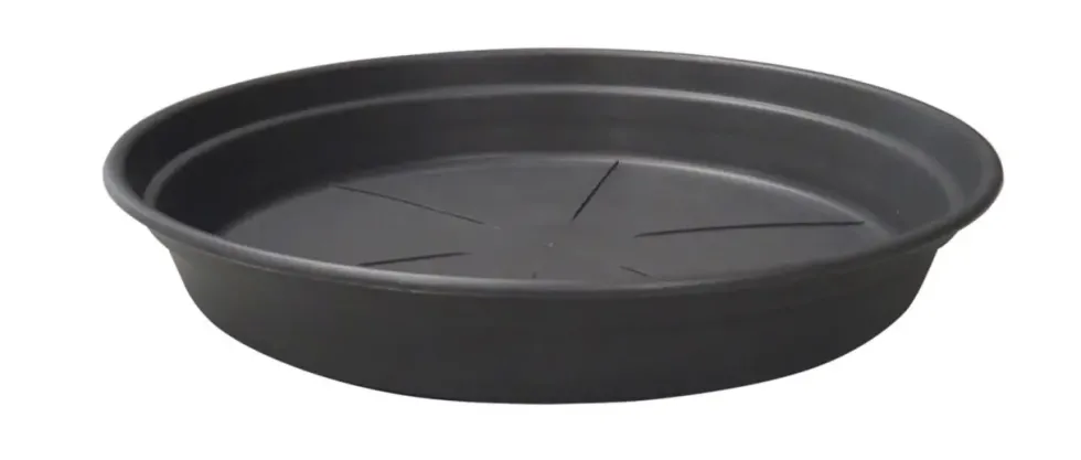 Soucoupe ronde en plastique recyclé gris ardoise Cocoripot - Ø 15 cm