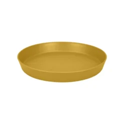 Soucoupe ronde en plastique recyclable jaune miel Elho Loft Urban - Ø 30,2 cm