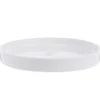 Soucoupe Subly en céramique blanc émaillée - Ø 30 x 3,5 cm