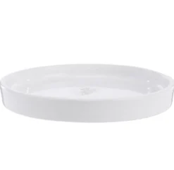 Soucoupe Subly en céramique blanc émaillée - Ø 30 x 3,5 cm