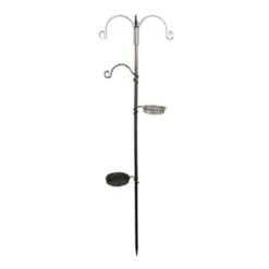 Station d'alimentation melva noire à 5 supports 50 x 20 x 189 cm