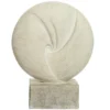 Statue ronde en fibre argile coloris blanc cassé Decoris - 51 x 25 x 64,5 cm