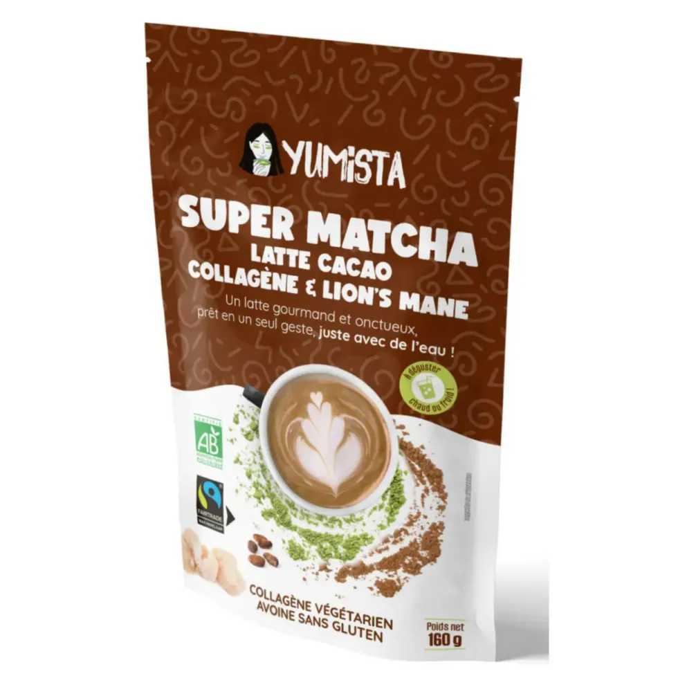 Super matcha latte cacao bio Yumista - 160 g