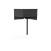 Support angle coloris noir en acier - 61,5 x 61,5 x 109 cm