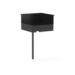 Support angle coloris noir en acier - 61,5 x 61,5 x 109 cm